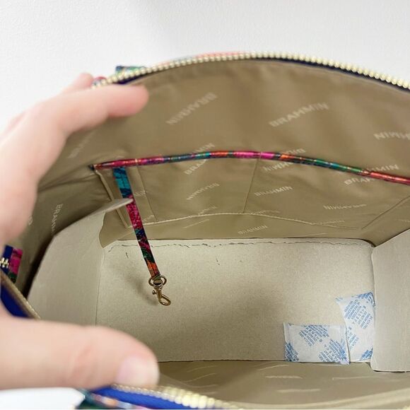 Brahmin Large Duxbury Satchel Lush Melbourne Leather New Tropical - Picture 6 of 6